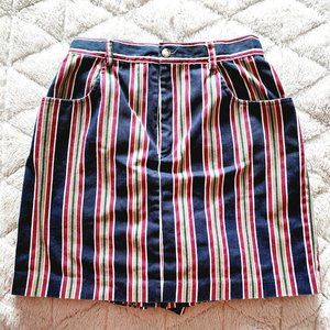 Vintage A Byer California Striped Short/ Skirt Multicolor Retro 80'sSize 9 USA